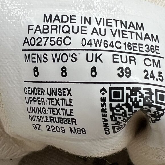 Converse Chuck Taylor All Star Size US M6 / W8 Embroidered Sage High Top Sneaker - Picture 14 of 16